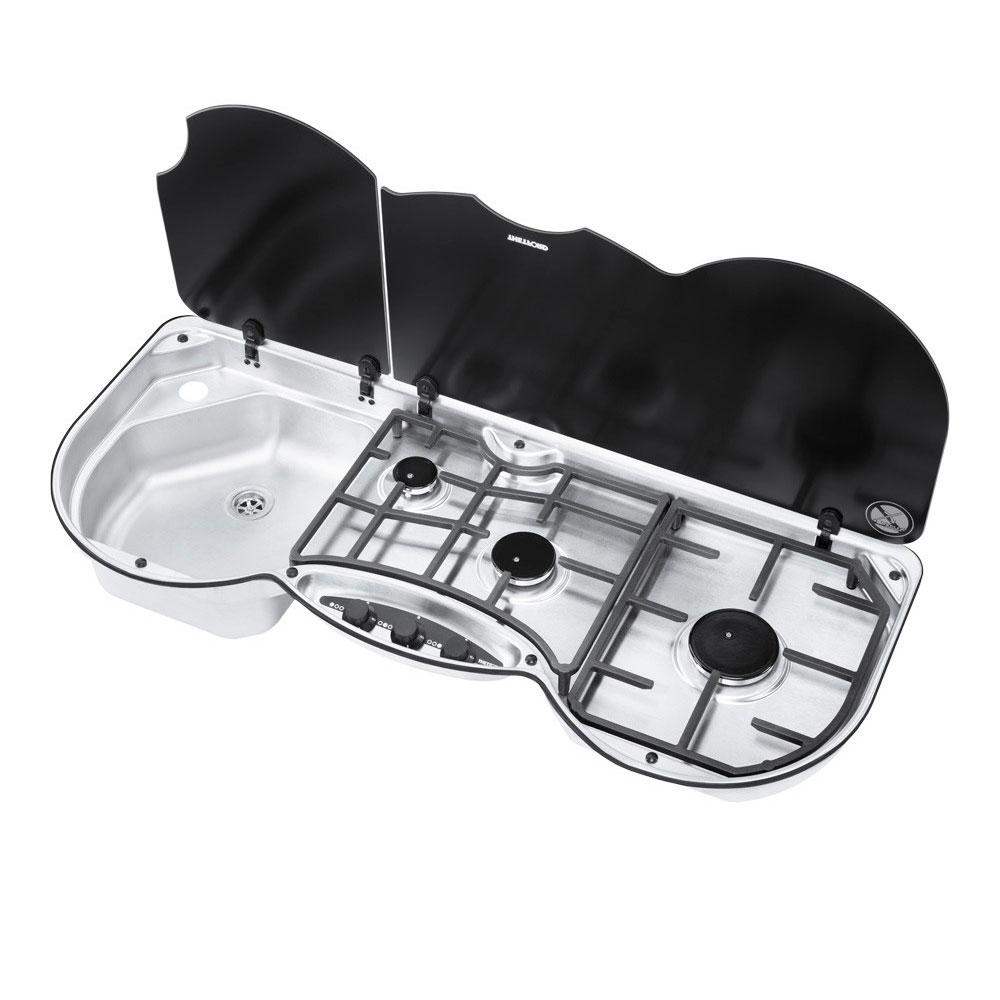 Indbygnings Gasbord Med Vask "Thetford" Højre - Campingkøkken