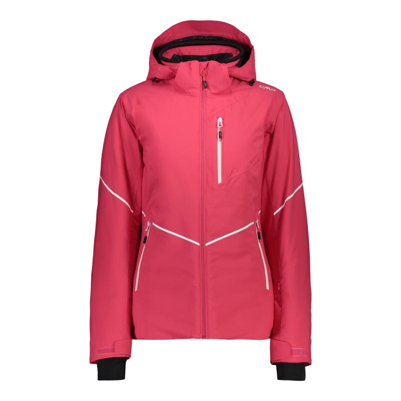 CMP Zip Hood Jakke til Damer - Rød Skijakke til Pisterne