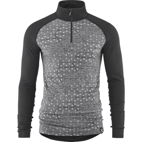 Bula Geo Merino Uld Halfzip Trøje til Herre - Grå