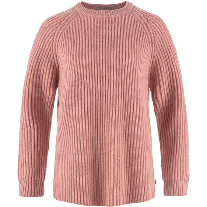 Fjällräven Övik Rib Dame Sweater i Dusty Rose - Stilfuld varme