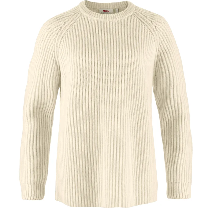 Fjällräven Övik Rib Dame Sweater - Chalk White Tilbud!