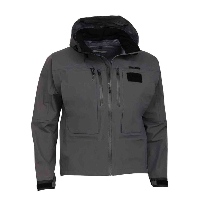 Kinetic X5 Vadejakke Carbon Grå - 100% Vandtæt Fiskejakke