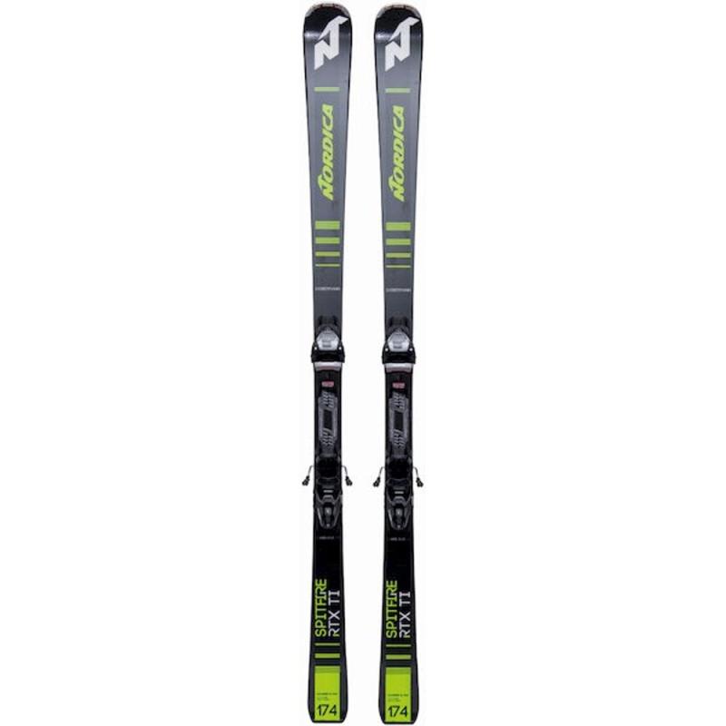 Nordica Dobberman Spitfire RTX Ski med GW Binding - Black Lime