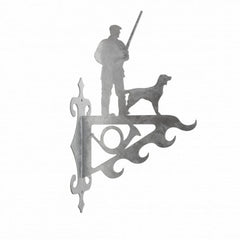 Galvaniseret Vildtkrog med Jæger og Hund - Dansk Design