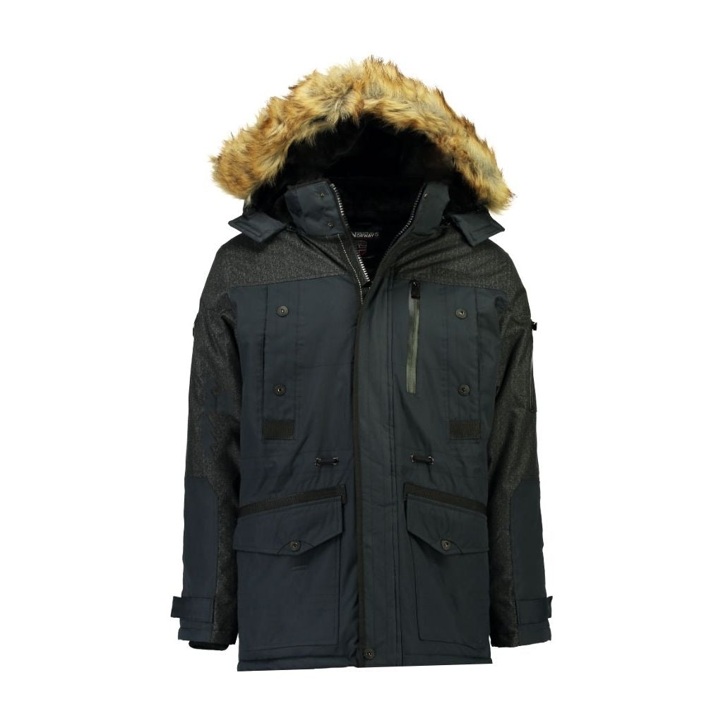 Herre Vinterjakke Brune   Navy fra Geographical Norway