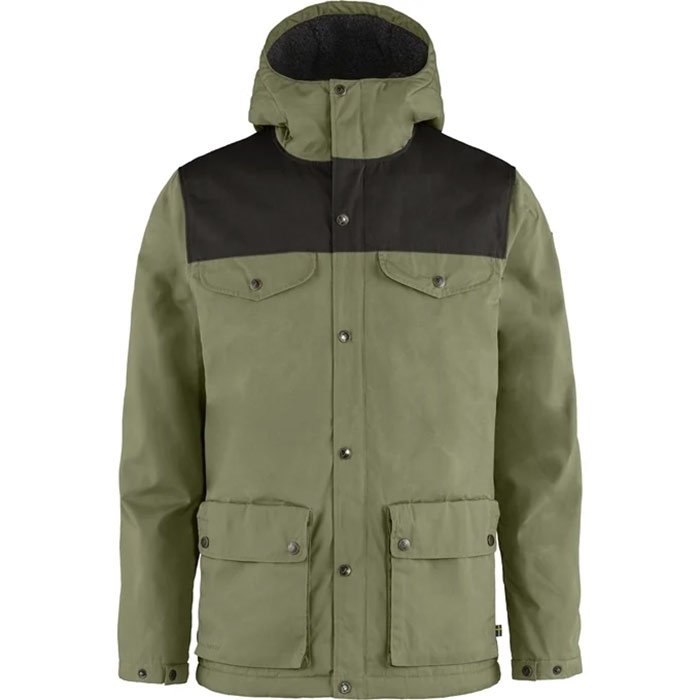 Greenland Winter Jacket Herre   Mænd Green   Dark Grey 2   Jakker fra Fjällräven