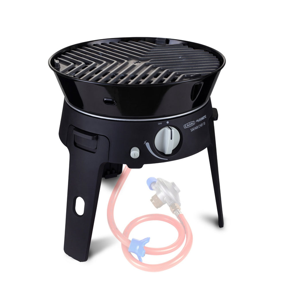 Cadac Safari Chef   Lp Deluxe Gasgrill   Til Gasflaske Med Regulator