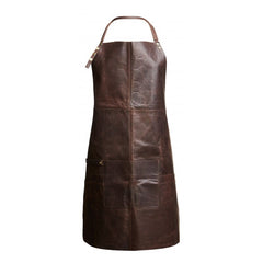 Bæredygtigt Læderforklæde fra By Brorson - Walnut Brown