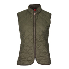 Laksen   Audley Quiltet Dame Vest   Olive