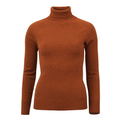 Laksen   Kit Lambswool Rollneck   Burnt Orange