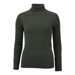 Laksen   Kit Lambswool Rollneck   Forest Green