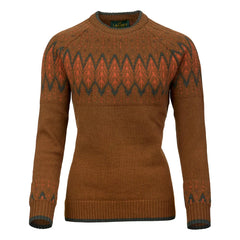 Laksen   Lady Trondheim Jacquard O Neck Sweater