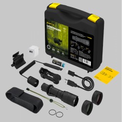 Armytek Dobermann Extended Set   Fully Equipped Set For Tactical Tasks:flashlight    Li Ion Battery  Charger  Magnetic Mount  Remote Switch  Two Color Filters   Lommelygte