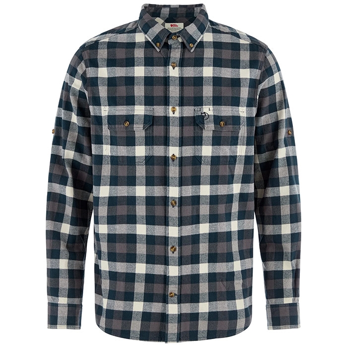 Fj? Llr? Ven Skog Relaxed Shirt Herre   Mænd Dark Navy Chalk White Xl   Skjorter