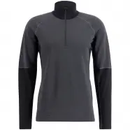 Lundhags Prime Merino Half Zip M   Charcoal Black   Str  Xxl   Bluse