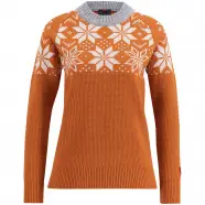 Ulvang Rav Kiby Roundneck Ws   Rust Orange Vanilla Grey Melange   Str  S   Striktrøje