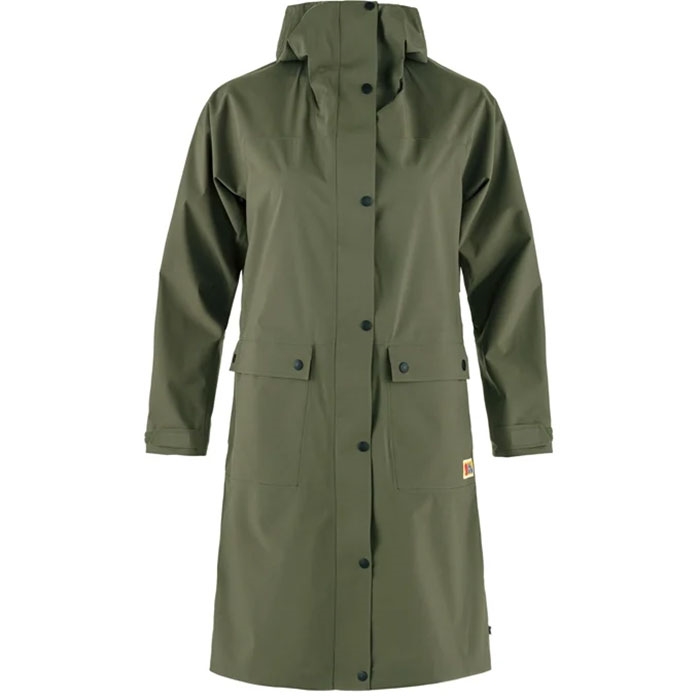 Fj? Llr? Ven Rain Parka Kvinder   Damer Laurel Green Xl   Regntøj  Poncho