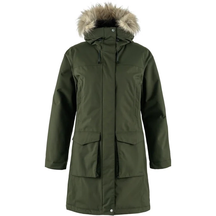 Fj? Llr? Ven Nuuk Lite Parka Kvinder Damer Deep Forest L Vinterjakker