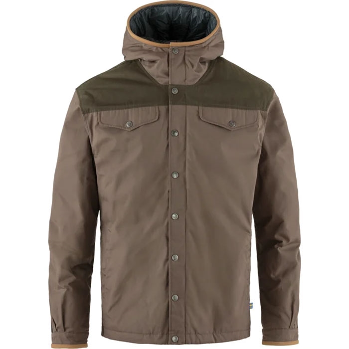 Fj? Llr? Ven Greenland No    Down Jacket Herre   Mænd Suede Brown   D Olive M   Jakker