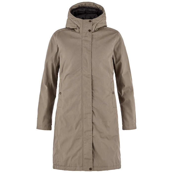 Fj? Llr? Ven Kiruna Hydratic Padded Parka Kvinder   Damer Suede Brown L   Jakker