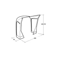 Outwell Mid Tall Connection Cross Powerair   Tilbehør Til Telte