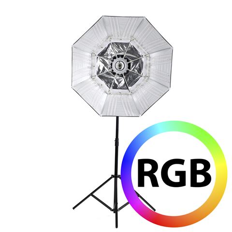 Falcon Eyes Rgb Led Lamp Rx  With Foldable Softbox   Cm