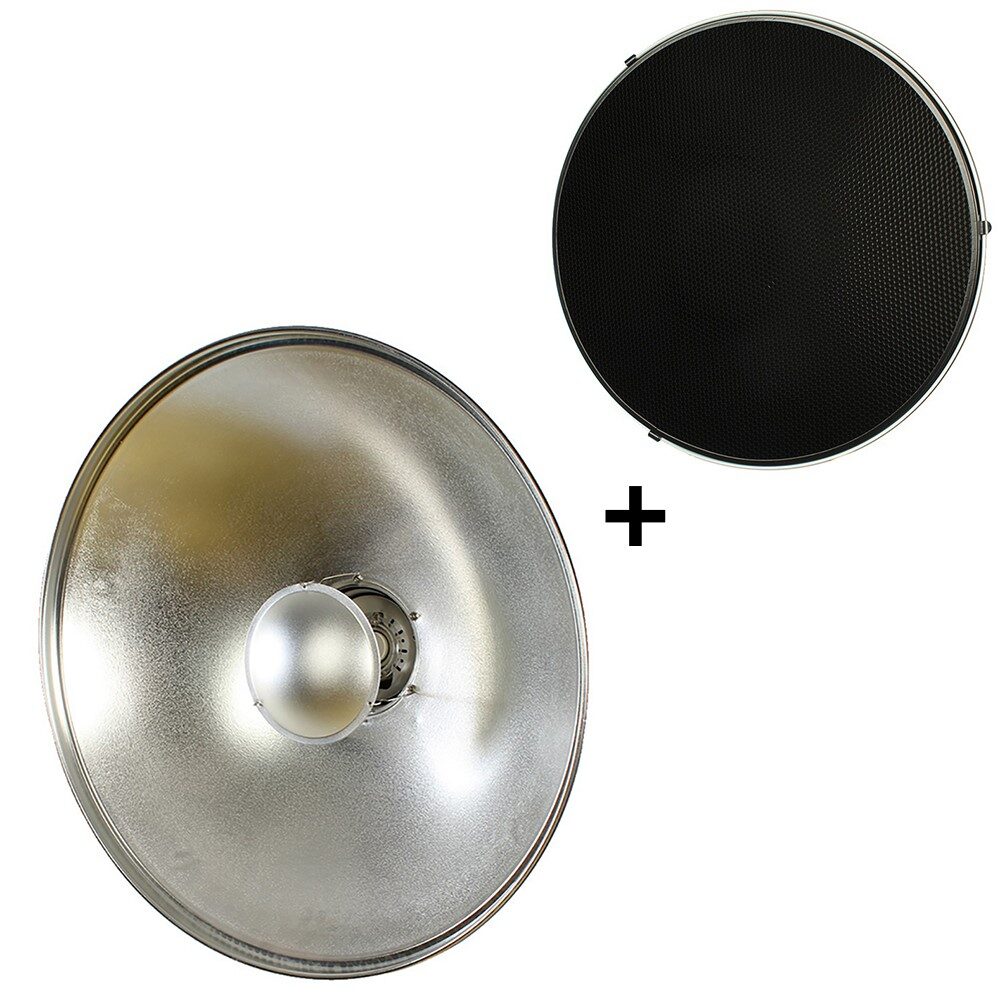 Studioking Beauty Dish Silver Sk Bd    Cm With Honeycomb Grid
