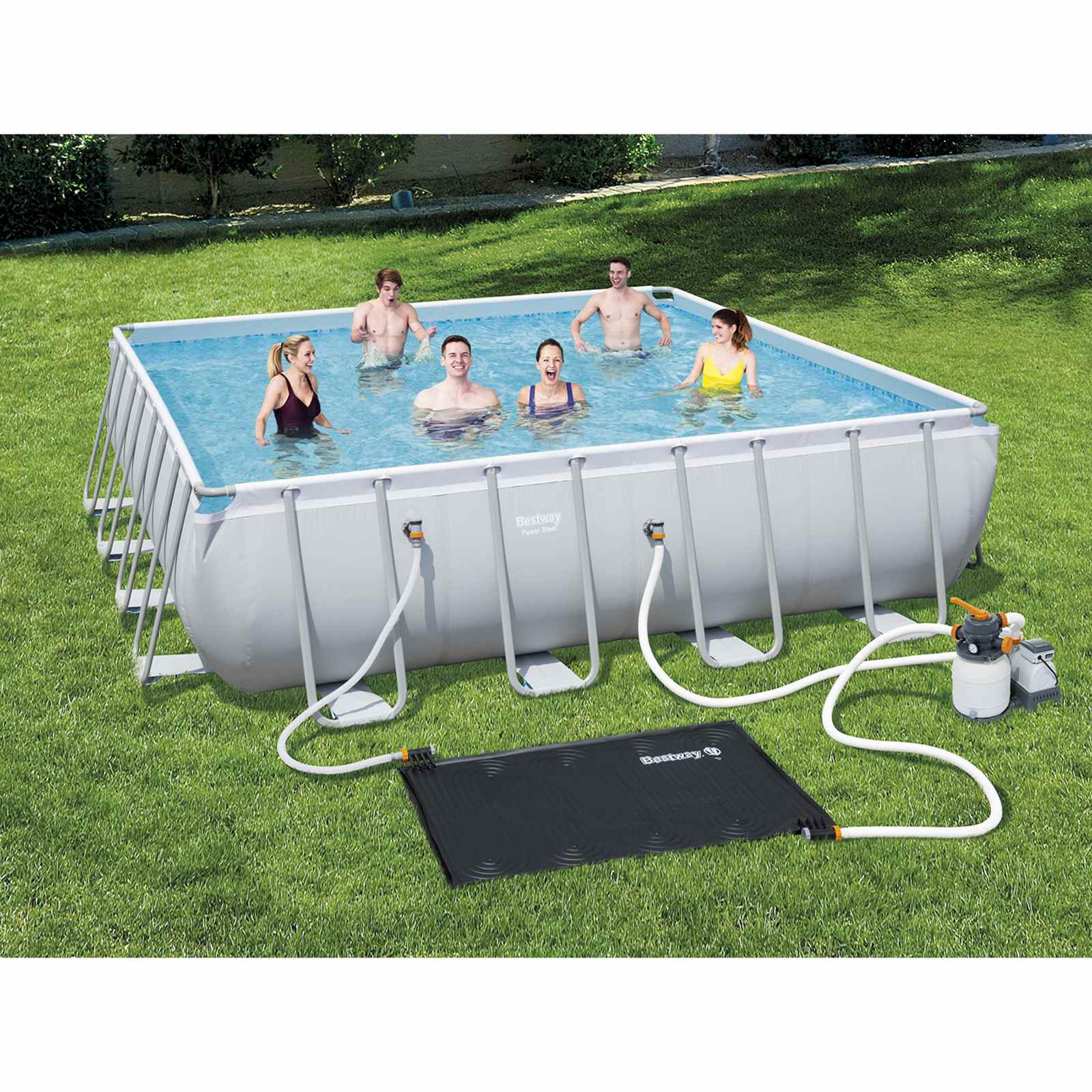 Bestway Solar Pool Opvarmningsmåtte Sort   X   Cm Pvc