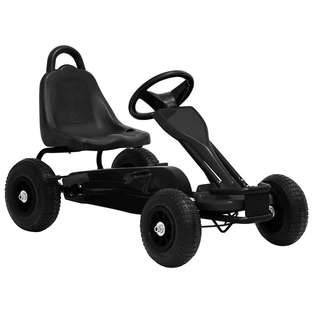 Pedal Gokart Med Luftdæk Sort