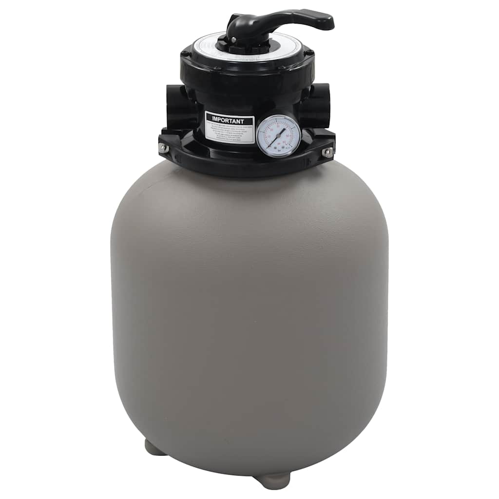 Sandfilter Til Pool Multiventil Med   Indstillinger Grå   Mm