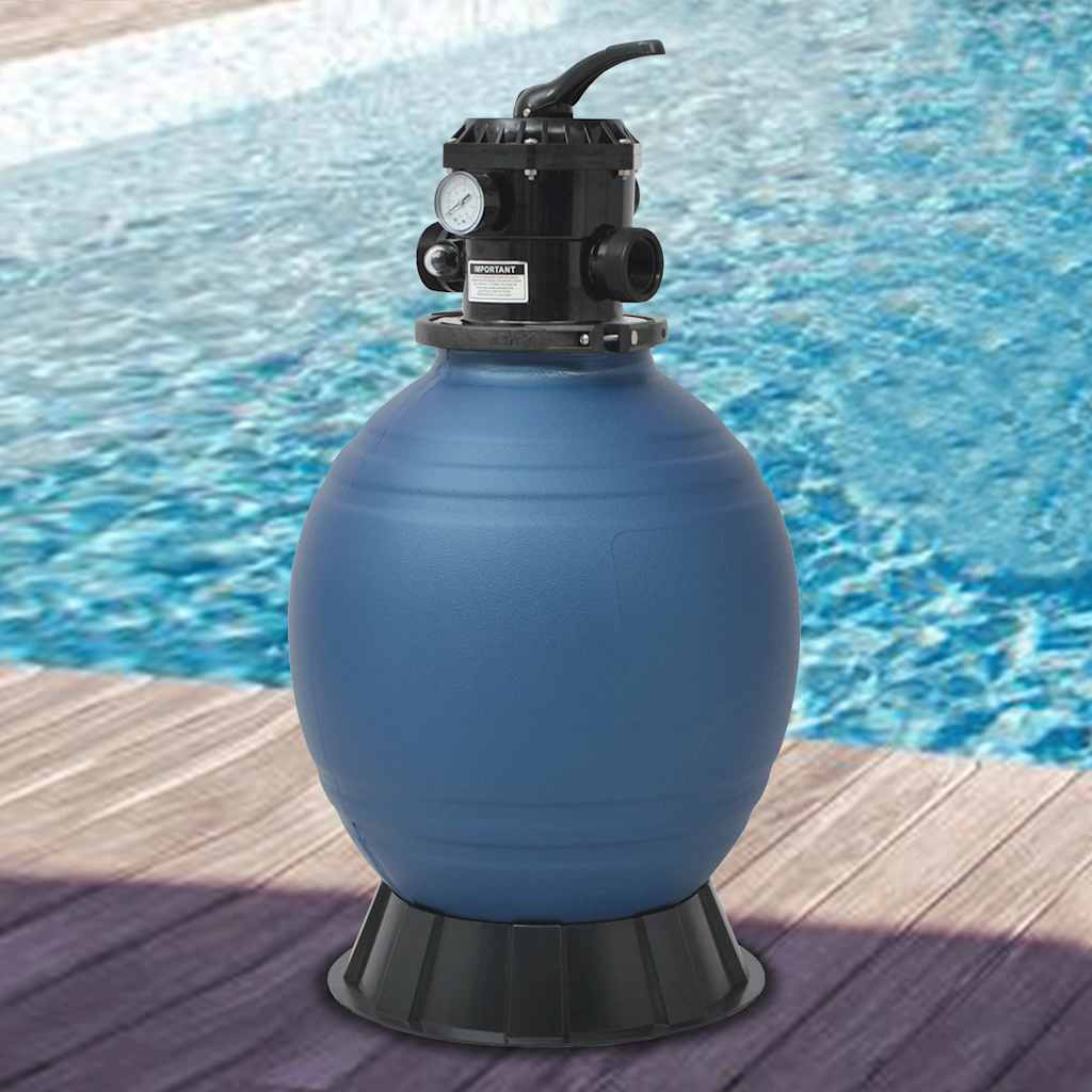 Sandfilter Til Pool Multiventil Med   Indstillinger Blå   Mm
