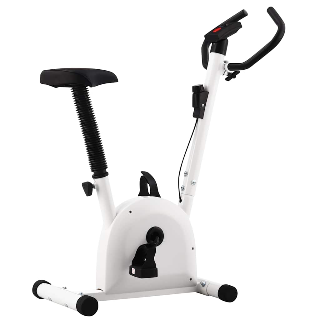 Motionscykel Med Båndmodstand Hvid
