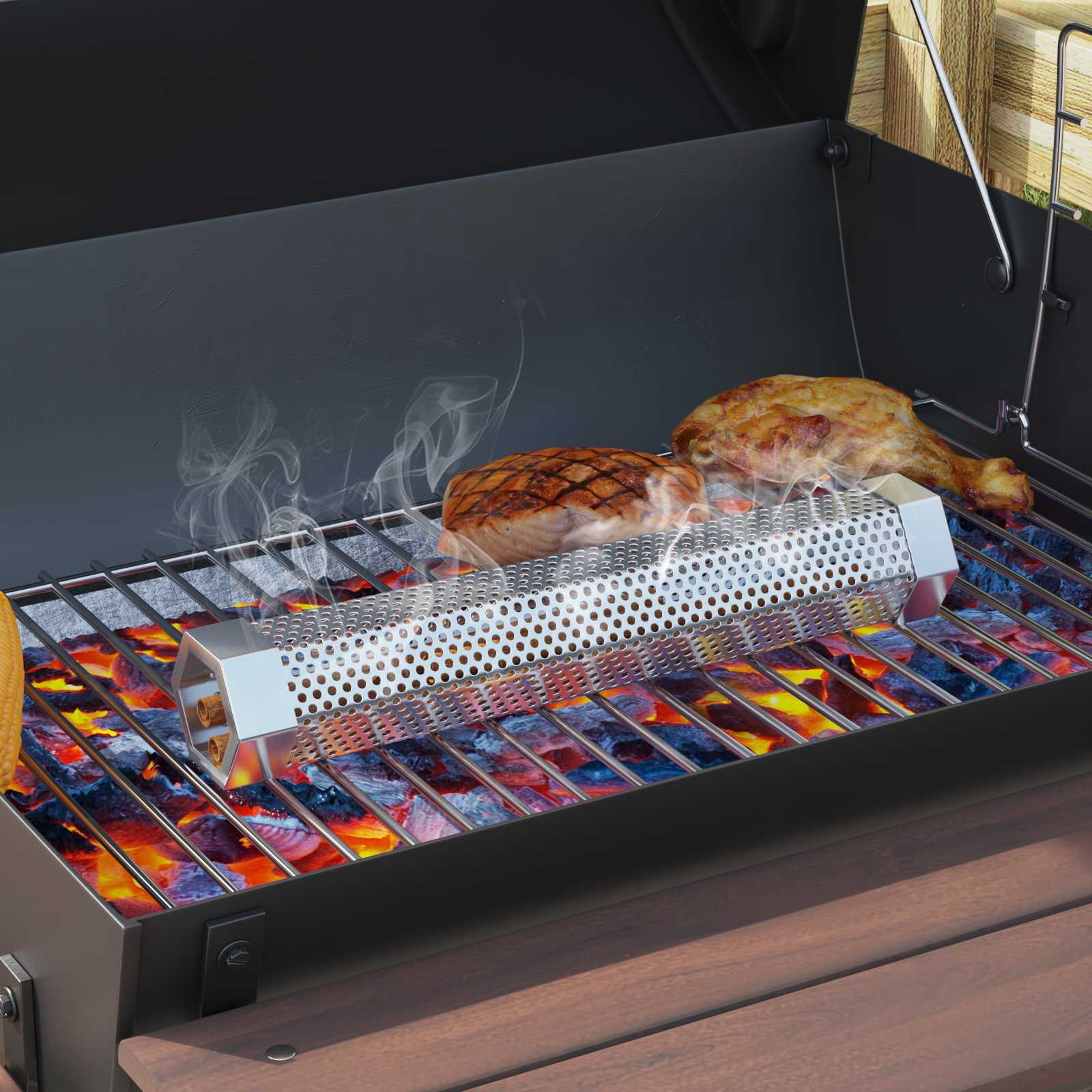Tøndegrill Med   Madlavningsriste   Stk    X   X   Cm Metal