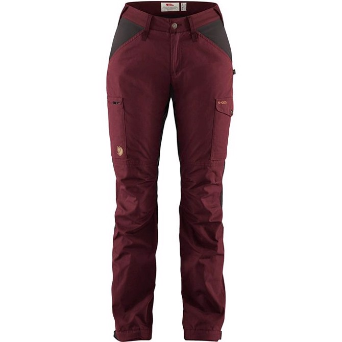 Fj? Llr? Ven Kaipak Trousers Curved Women Dark Garnet Dark Grey