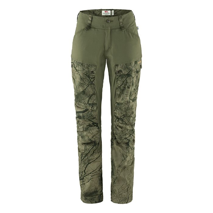 Fj? Llr? Ven Keb Bukser Dame Kort Green Camo Laurel Green