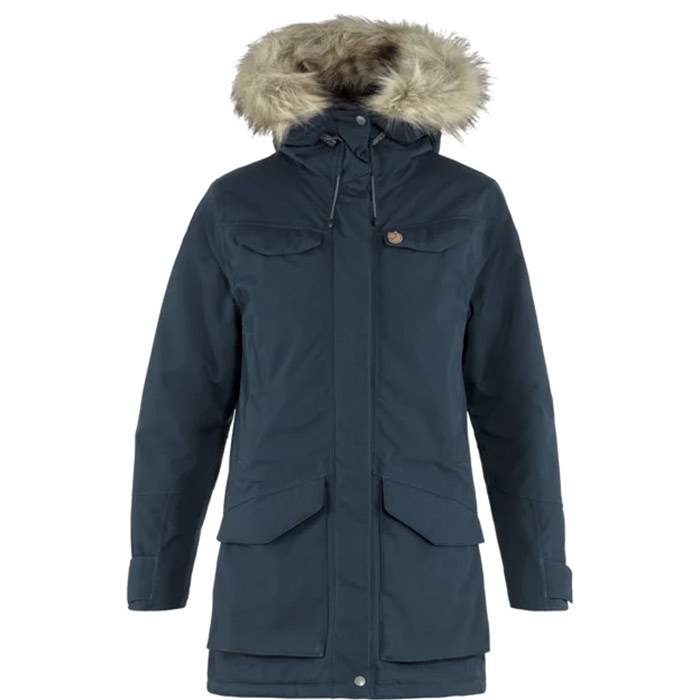 Fj? Llr? Ven Nuuk Parka Kvinder Damer Dark Navy L Jakker
