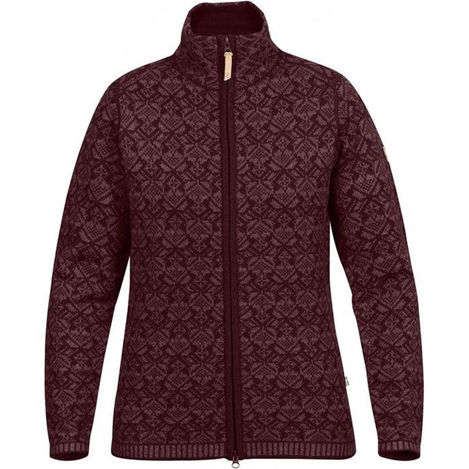 Fj? Llr? Ven Snow Cardigan Woman Dark Garnet M